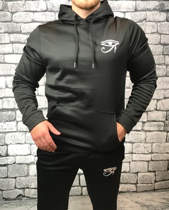 StrategicFit Hoodie with back logo - Jet Black