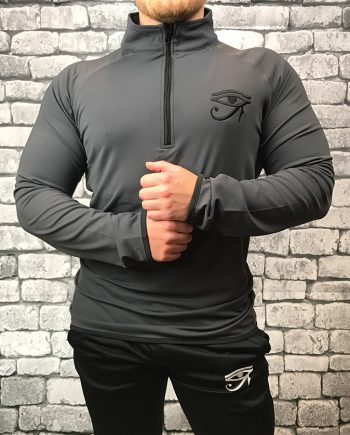DynamicFit Half Zip Pullover - Charcoal/Jet Black